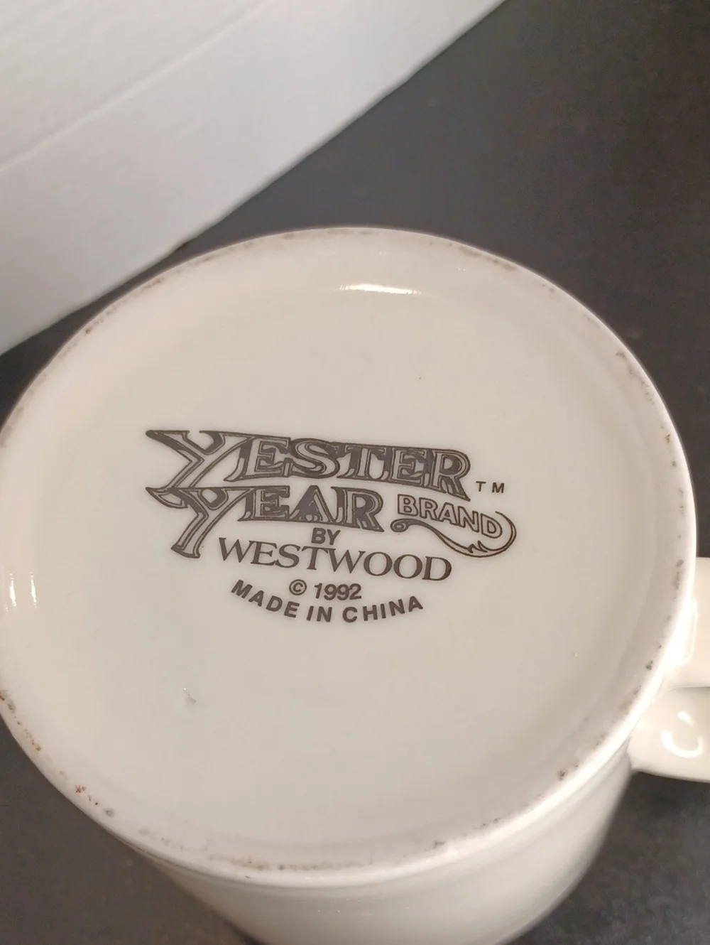 Kasper Monogram Green Coffee Mug Yester Year by Westwood Vintage Collectible '92